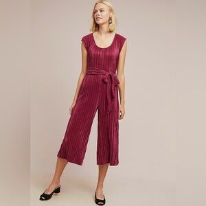 Maeve by Anthropologie Burgundy Jumpsuit